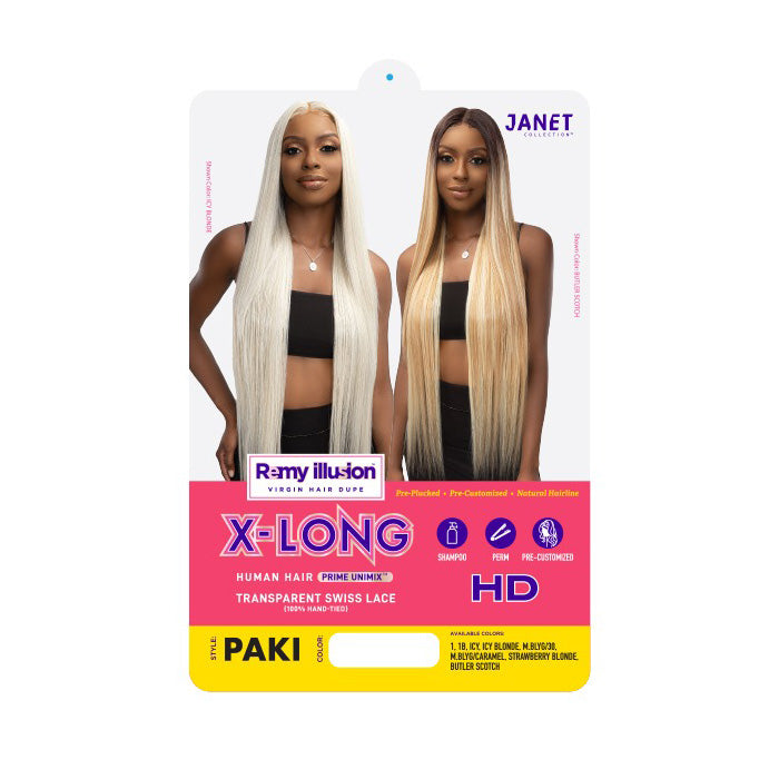 Janet Collection Remy Illusion X-Long Human Hair Mix HD Lace Wig