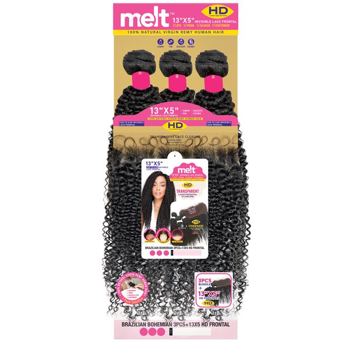 Janet Collection Melt 100% Virgin Remy Human Hair Weave 3 Pcs +