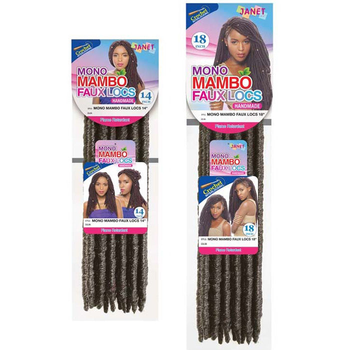 Janet Collection Handmade Crochet Braids - MONO MAMBO FAUX LOCS 18