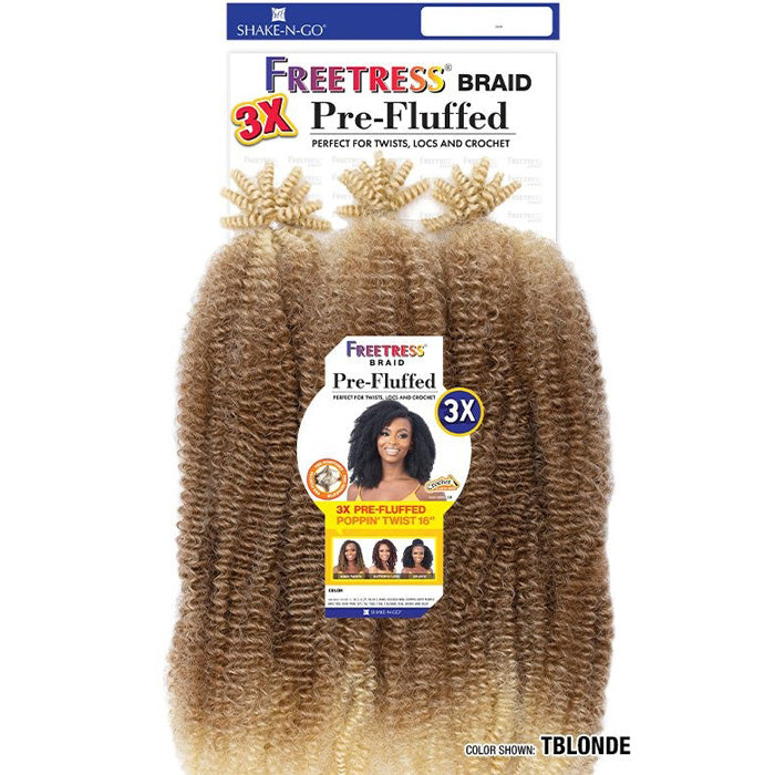 Freetress Pre-Looped Crochet Braid - 3X PRE-FLUFFED POPPIN TWIST