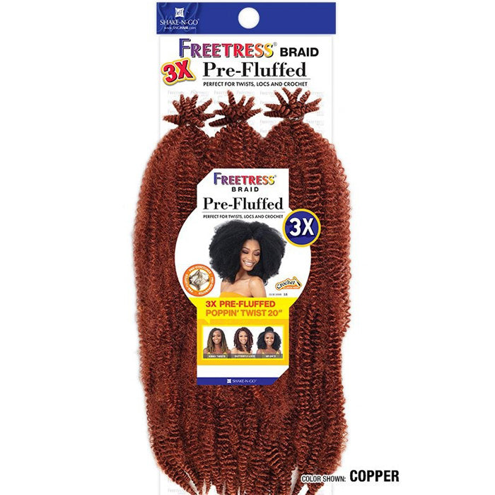 Freetress Crochet Braid - 3X PRE-FLUFFED POPPIN TWIST 20