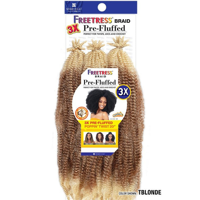 Freetress Crochet Braid - 3X PRE-FLUFFED POPPIN TWIST 20