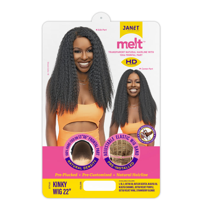 Janet Collection Melt HD 13X6 Lace Front Wig - KINKY WIG 22