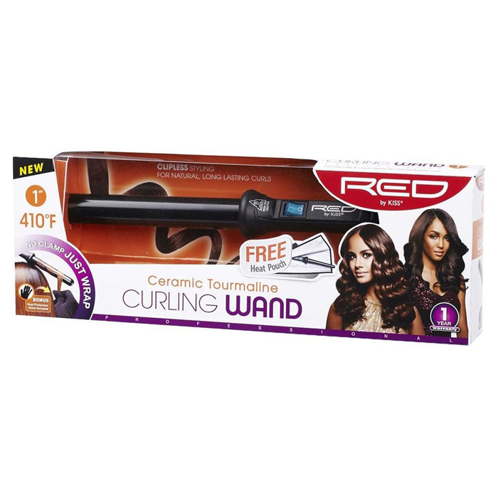 RED by Kiss Cermic Tourmaline CURLING WAND – Ebonyline