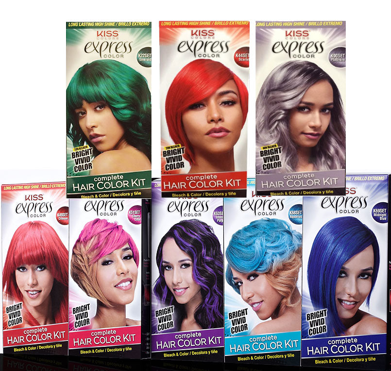 Kiss Colorform Set Kiss Colors Express Complete Hair Color Kit β Ebonyline