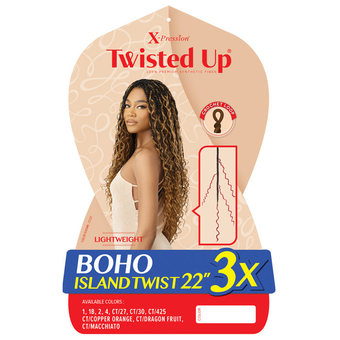 Outre X-Pression Twisted Up Pre-Loop Crochet Braid - BOHO ISLAND