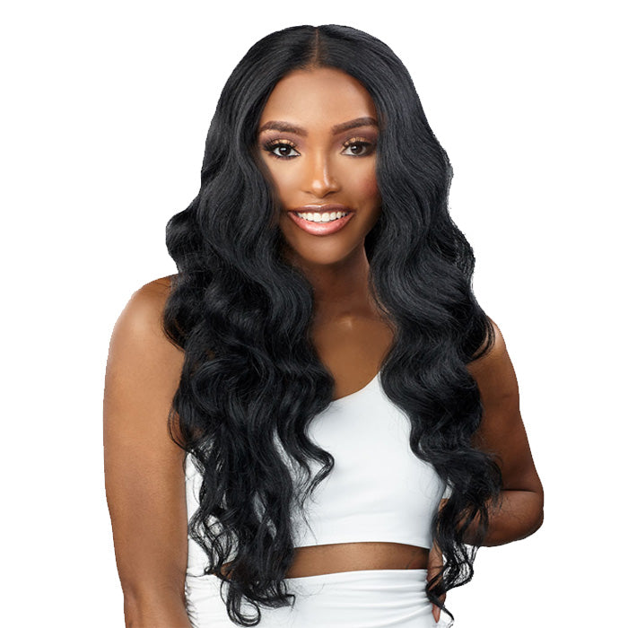 Human hair store blend lace front wig