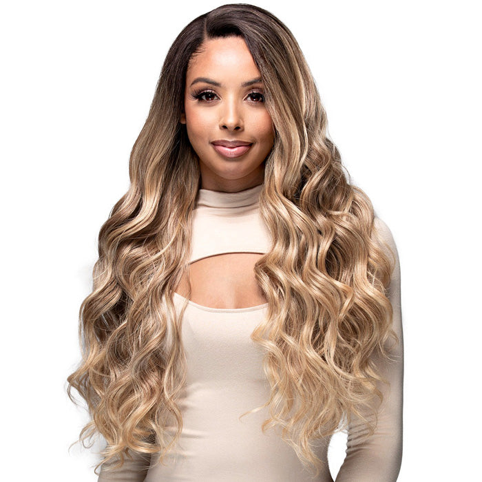 Bobbi Boss Glueless Human Hair Blend 13x4 HD Lace Front Wig MBLF403 Ebonyline