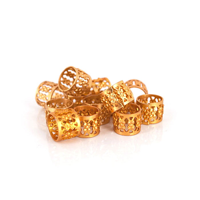 Magic Decoration Cuffs for Braiding Hair Filigree Tube(10mm) - GOLD ...