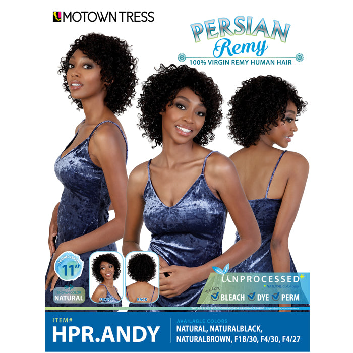 Motown Tress Persian Remy 100% Virgin Remy Human Hair Full Wig