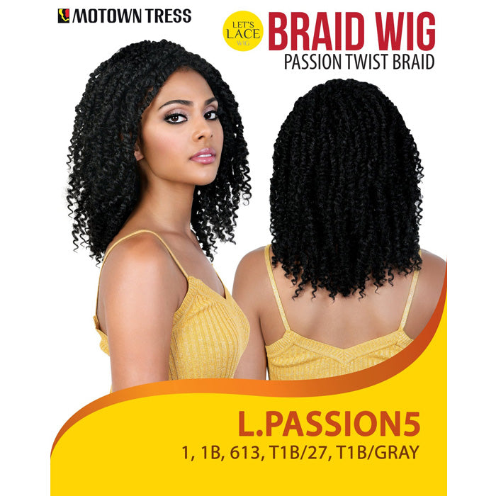Motown Tress Let's Lace Braid Wig Passion Twist Lace Part Wig - L