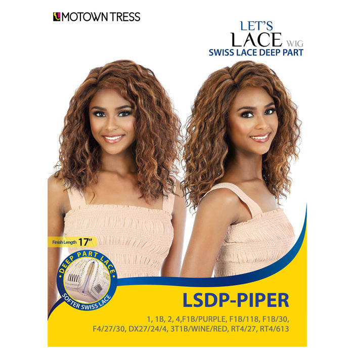 Motown Tress Let's Lace Swiss Deep Lace Part Wig - LSDP-PIPER