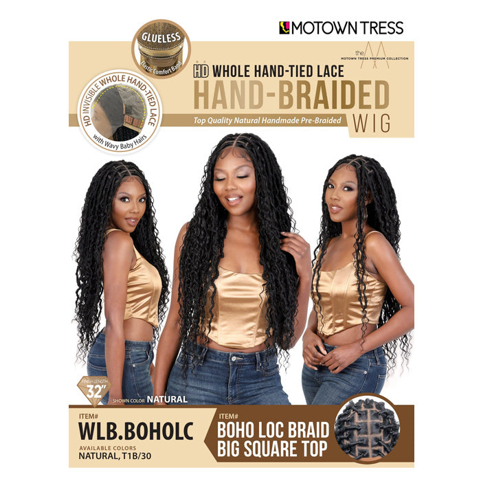 Motown Tress Glueless Hand-Braided HD Whole Hand-Tied Lace Wig