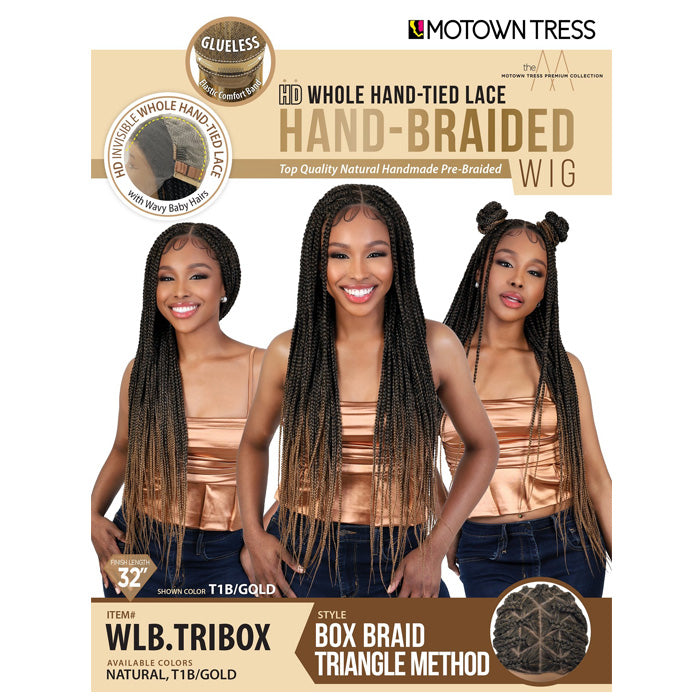 Motown Tress Glueless Hand-Braided HD Whole Hand-Tied Lace Wig