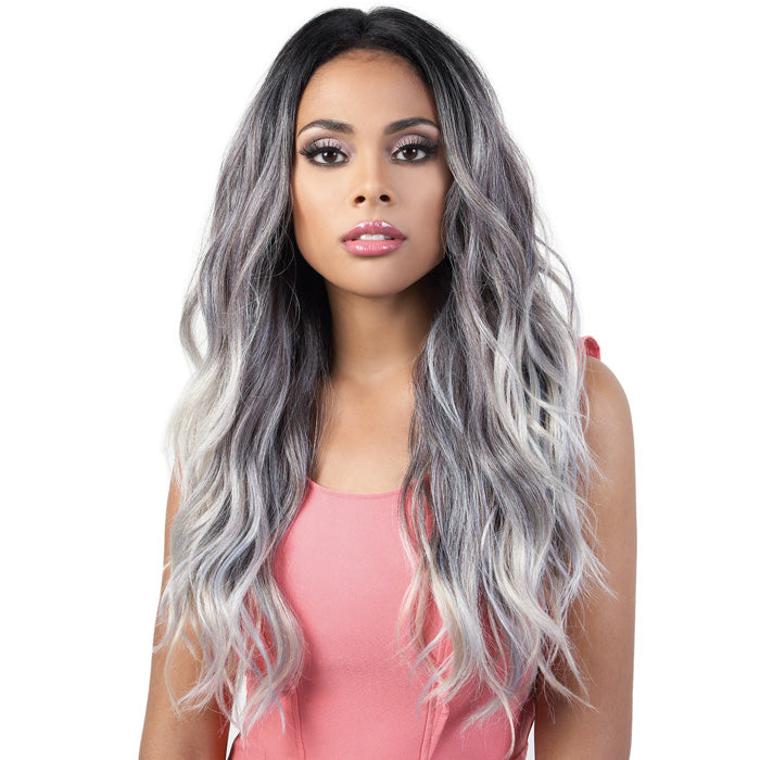 ガット Me Motown Tress Human Hair Premium Mix 360 Lace Wig - HB360L ZIA