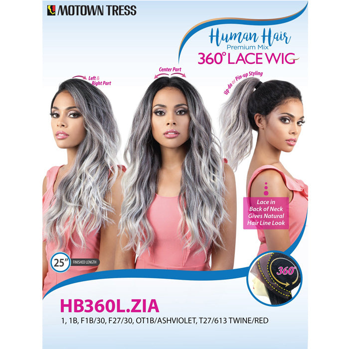 Motown Tress Human Hair Premium Mix 360 Lace Wig - HB360L ZIA