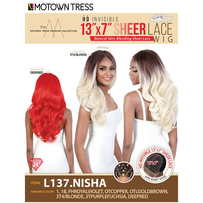 Motown Tress HD Invisible 13X7 Sheer Lace Front Wig - L137.NISHA