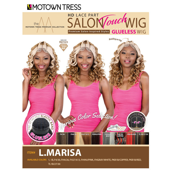 Motown Tress Salon Touch Wig Glueless 4x4 HD Lace Part Wig - L