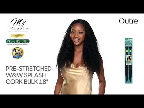 Outre Mytress Gold Label 100% Human Hair Braids - PRESTRETCHED W&W SPLASH CORK BULK 14"-18"