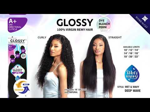 Shake-N-Go 3PCS Haarverlängerungen – Rain Indian Moisture Remy Wet&Wavy, 1B Off Black