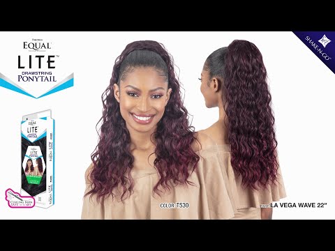 Freetress Equal Lite Drawstring Ponytail - LA VEGA WAVE 22"