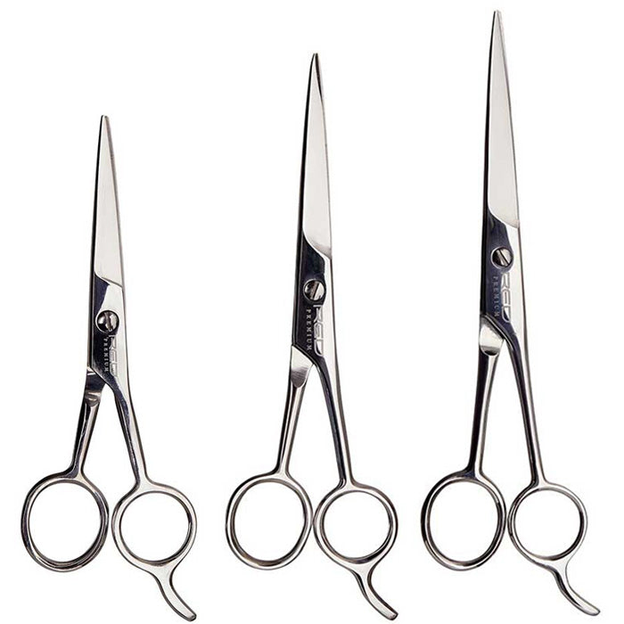 Red Premium Stainless Steel - STRAIGHT HAIR SHEAR 5 1/2