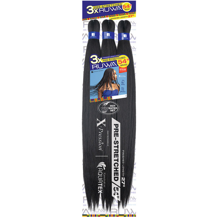 Sensationnel Ruwa X-Pression Braids - 3X PRE-STRETCHED BRAID 54