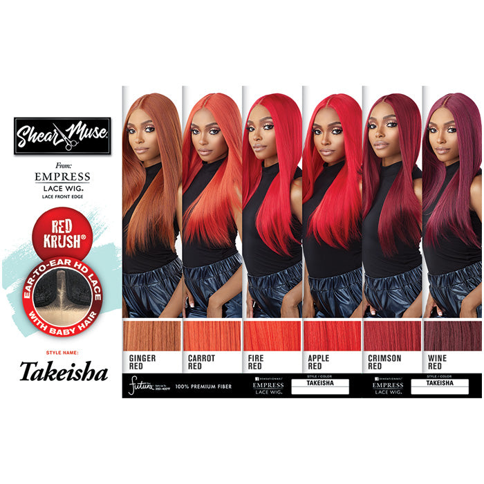Sensationnel Shear Muse Empress HD Lace Front Wig - TAKEISHA - Red