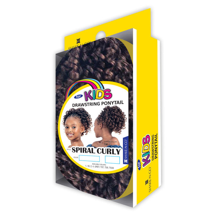 Shake N Go for Kids Drawstring Ponytail - SPIRAL CURLY – Ebonyline Shake N Go for Kids Drawstring Ponytail - SPIRAL CURLY – Ebonyline
