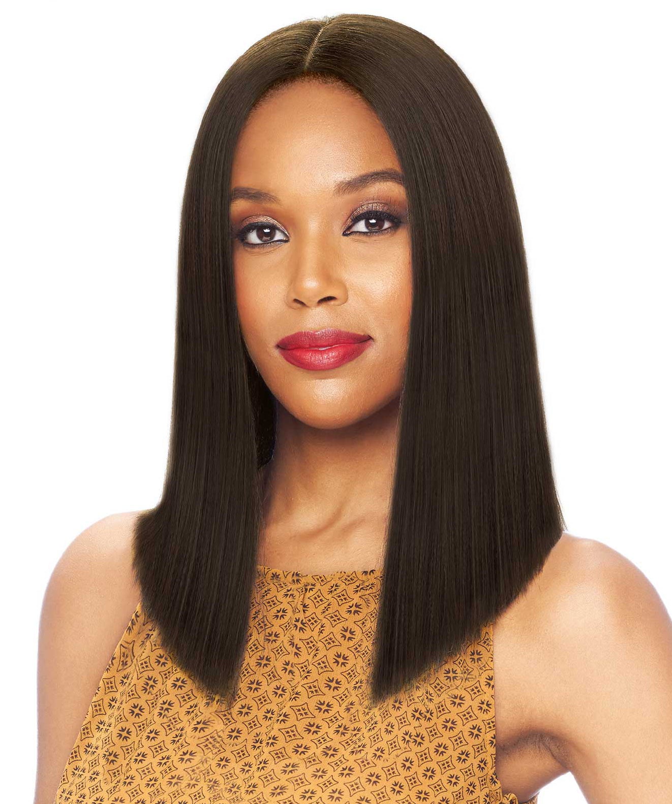 Vanessa Tops V-Line Middle Lace Part Swissilk Lace Front Wig TOPS