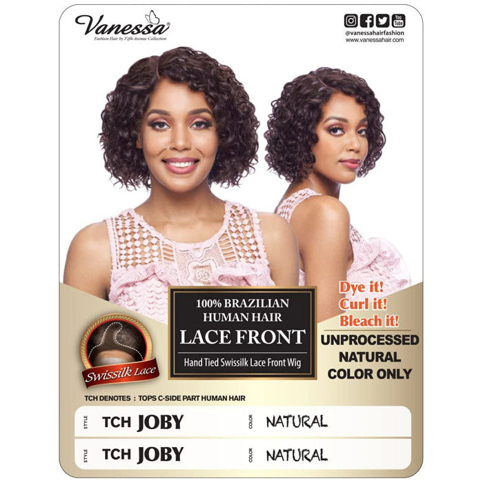 Vanessa 100% Brazilian Human Hair Swissilk Deep Part Lace Front