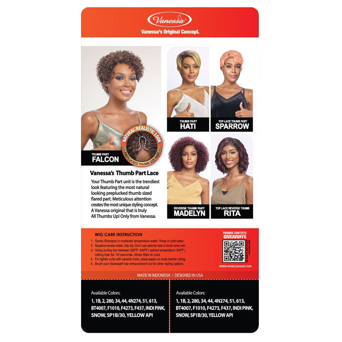Vanessa Thumb Part Lace Wig - FALCON – Ebonyline