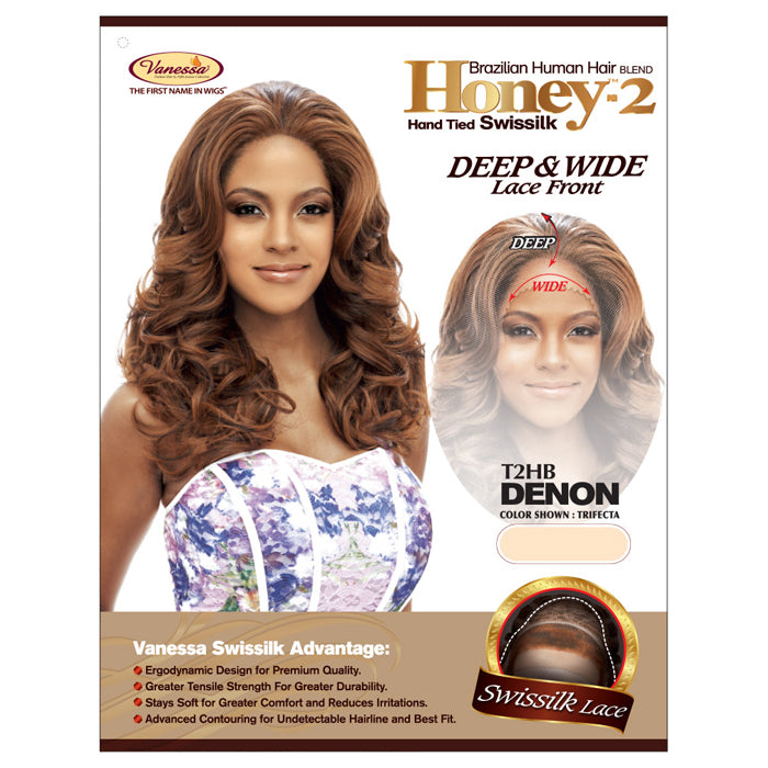 Vanessa Honey-2 Brazilian Human Hair Blend Swissilk Deep & Wide