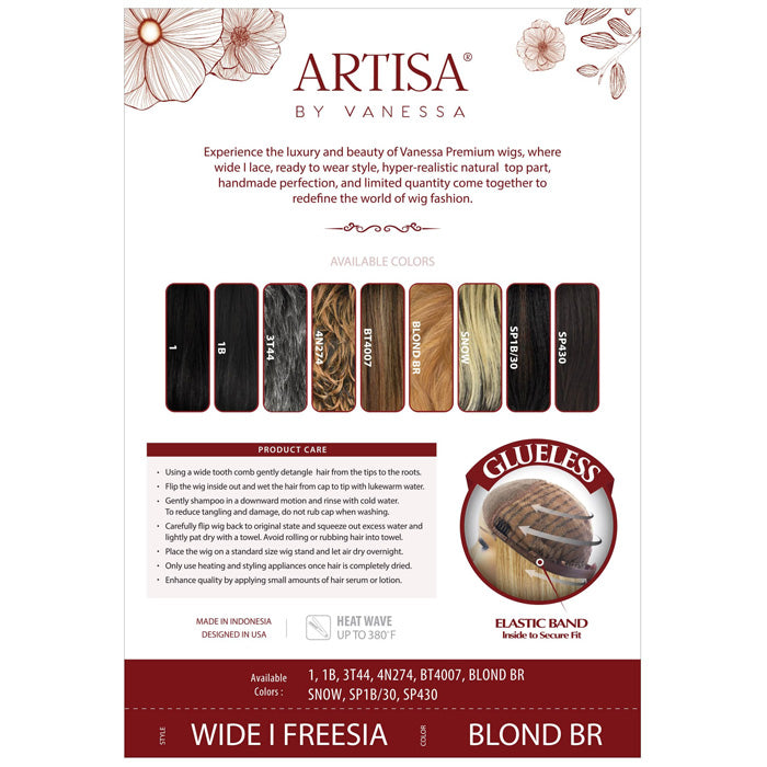 Vanessa Artisa Glueless Wide Lace Part Wig - WIDE I FREESIA