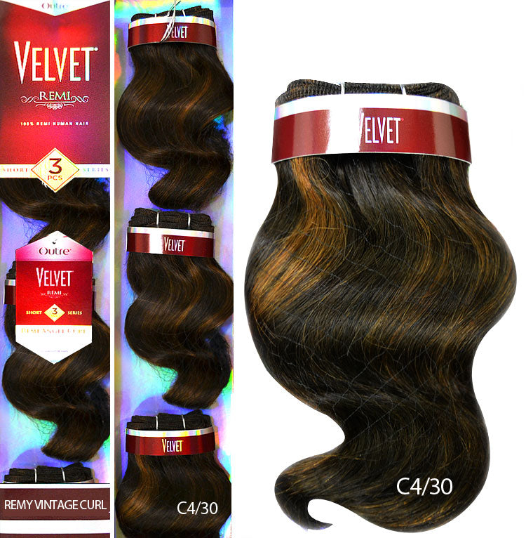 Outre Velvet 100% Remi Human Hair Weave - VINTAGE WAVE 3 PCS