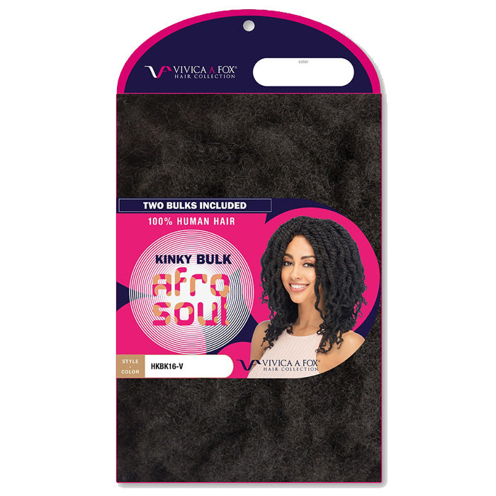 ポカポカベアー Vivica A Fox Human Hair Braids - 1X / 2X AFRO SOUL KINKY BULK