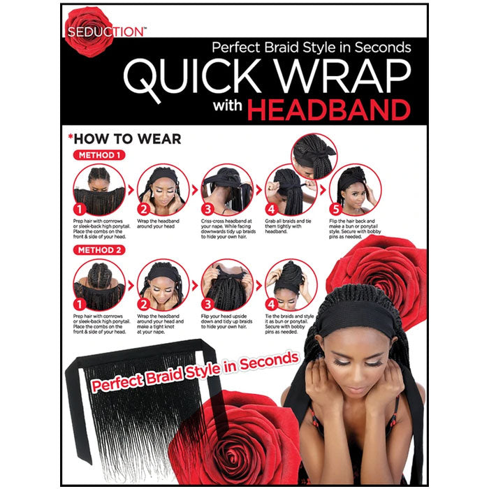 Seduction Quick Wrap with Headband Wig - WRAP.LOC30