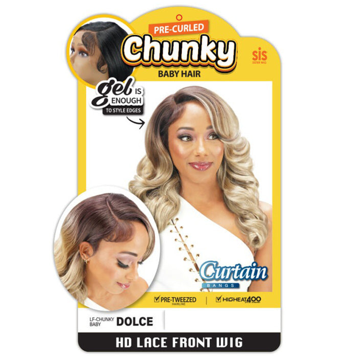 Zury Sis Chunky Pre-Tweezed HD Lace Front Wig - DOLCE - Curtain