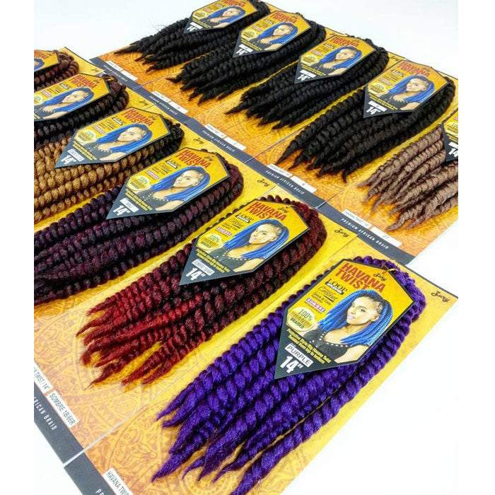 Zury Sis 100% Hand Braided Loop Crochet Braid - HAVANA TWIST 14