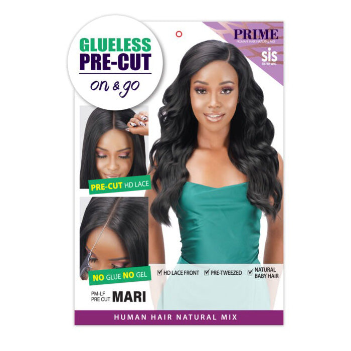 Zury Sis Prime Glueless Human Hair Blend Pre-Cut Hand-Tied HD Lace