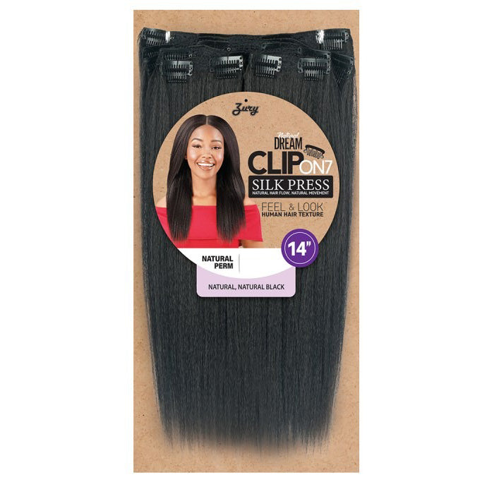 Zury Natural Dream Clip ON 7 Silk Press Weave - NATURAL PERM 14/18