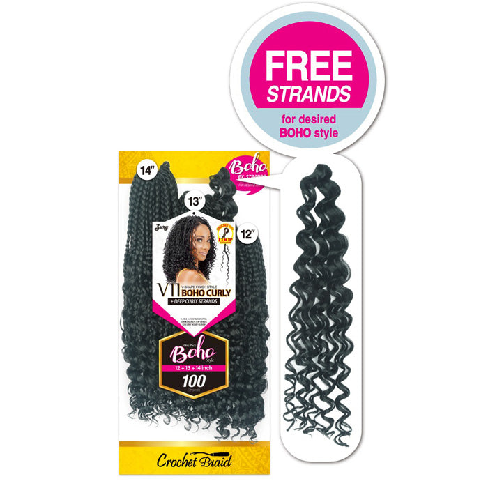 Zury Sis Loop Crochet Braid 100 Strands One Pack - V11 BOHO CURLY